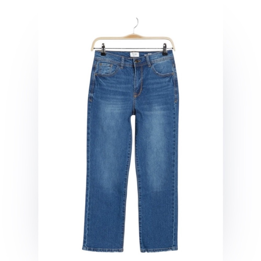 KENSIE Mila Relaxed Straight Leg Blue Jeans Size 14/32 Stretchy - Picture 2 of 14